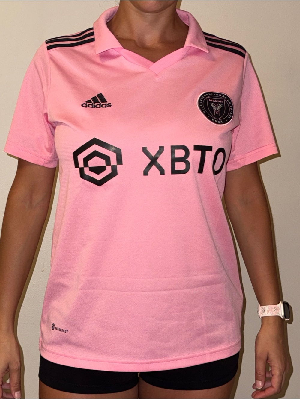 adidas Messi Miami CF Home Jersey with Black Logos Original Retro
